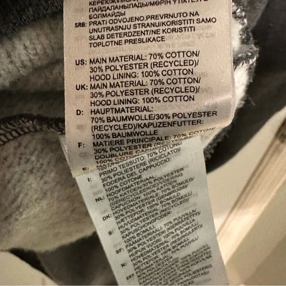 Mens Adidas Size X-Large Gray Pullover Hoodie Sweatshirt - Picture 4 of 4